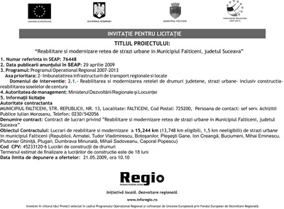 Anunt licitatie